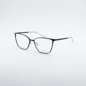 Airlock P-5011 002 Eyeglasses Black/Silver 54mm Cat Eye Frame